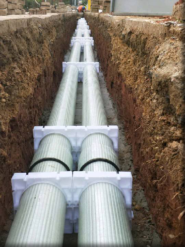 纖維編繞拉擠管施工現場